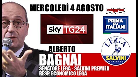 🔴 Interventi del Sen. Alberto Bagnai ospite a "Sky Economia" del 04/08/2021.