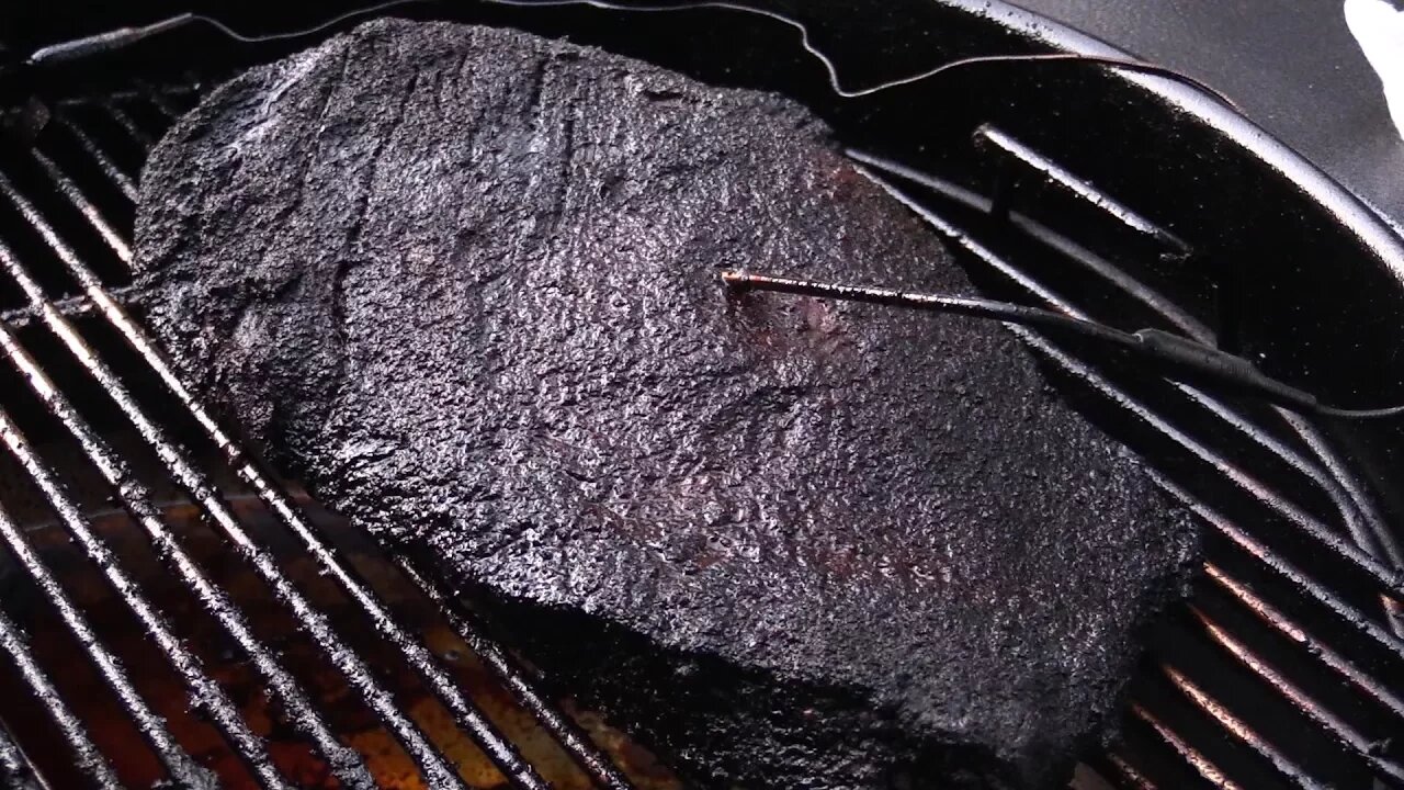 Slow 'N Sear Brisket on Weber Kettle Performer