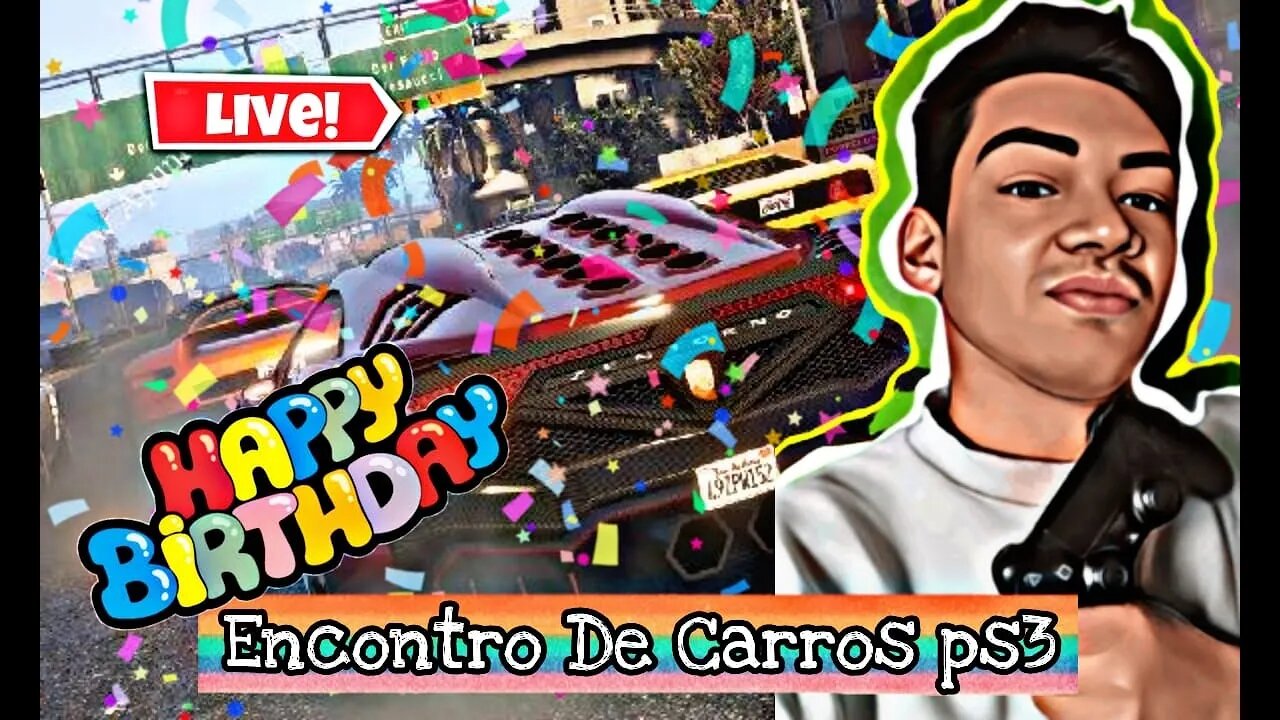 ENCONTRO DE CARROS ESTILO PS3 GTA ONLINE (ROLE DO MEU ANIVERSÁRIO)