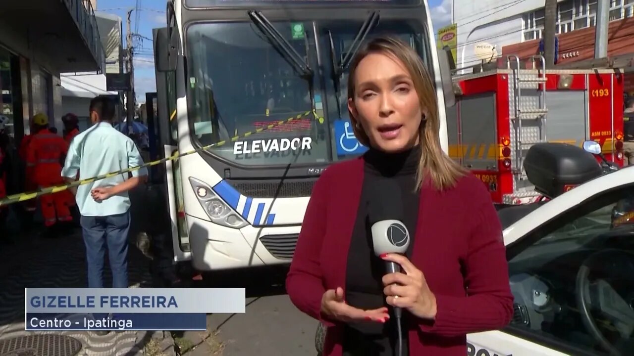 Em Ipatinga: Idoso, de 82 anos, atropelado por ônibus na faixa de pedestres passa bem