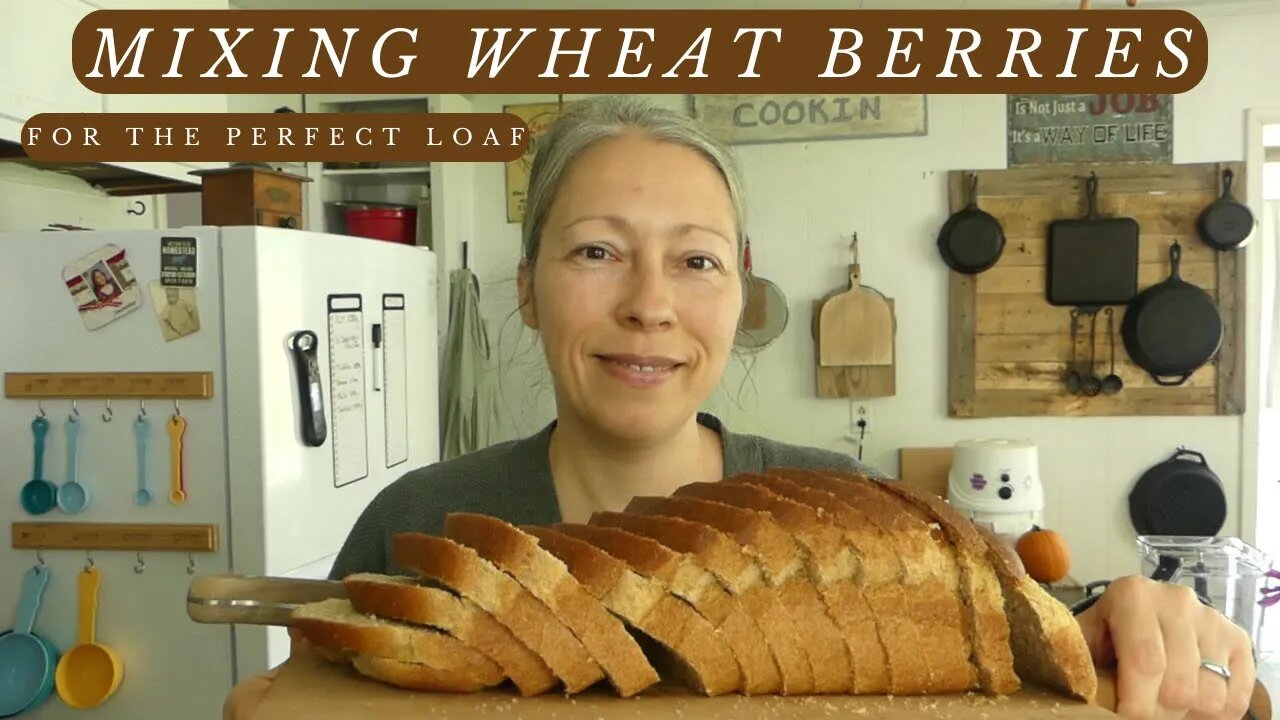 Mixing WHEAT BERRIES for the BEST BREAD