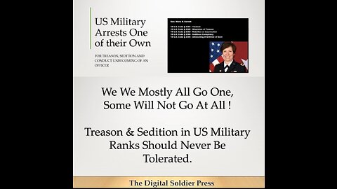 US MILITARY ARRESTS ONE OF THEIR OWN —