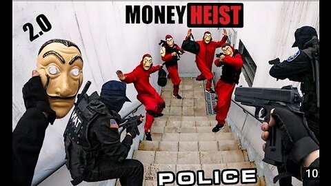 MONEY HEIST VS POLICE PARKOUR ESCAPEE CHASE IN REAL LIFE