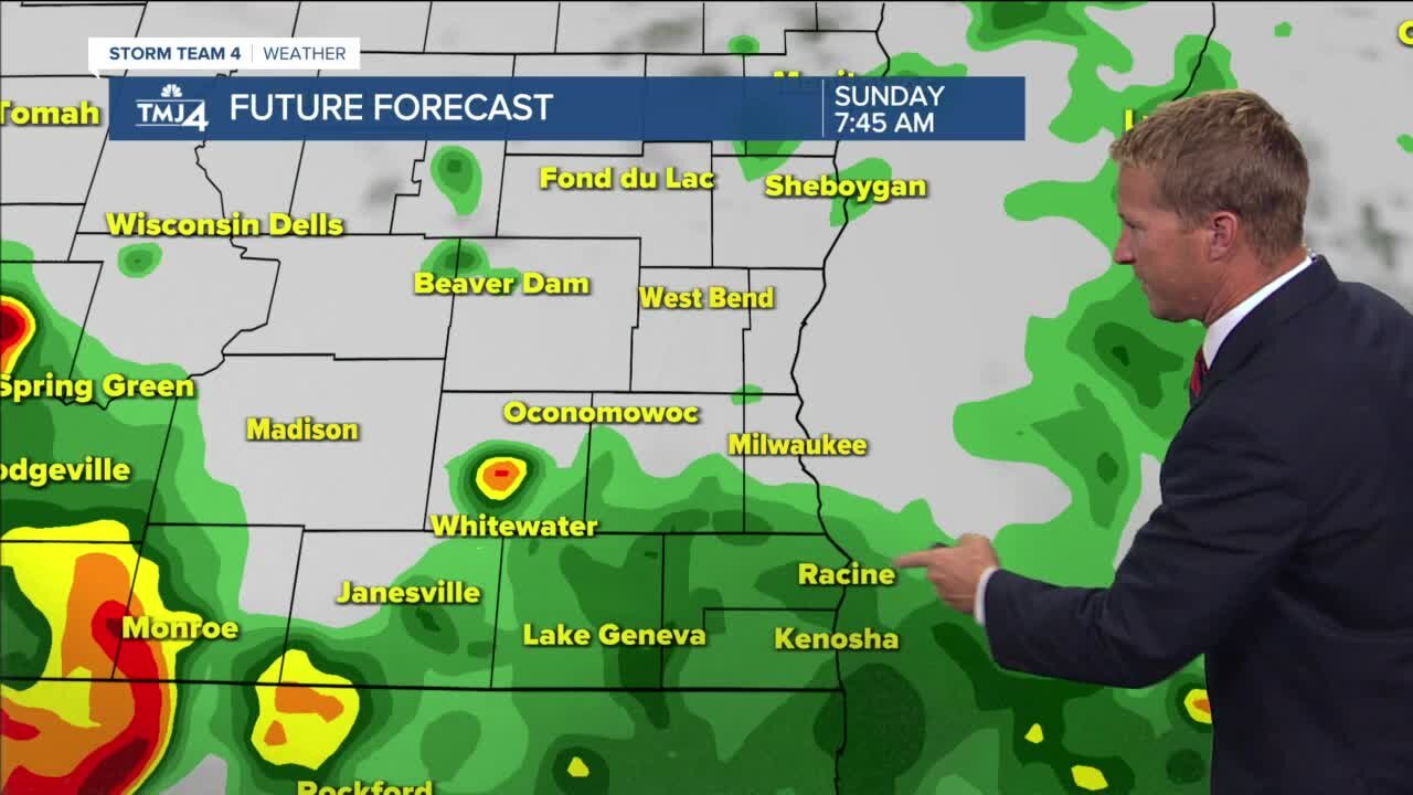 Southeast Wisconsin weather: Muggy Sunday with scattered rain, storms