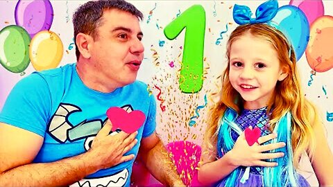 Nastya and dad count to 10 with the help of surprise boxes