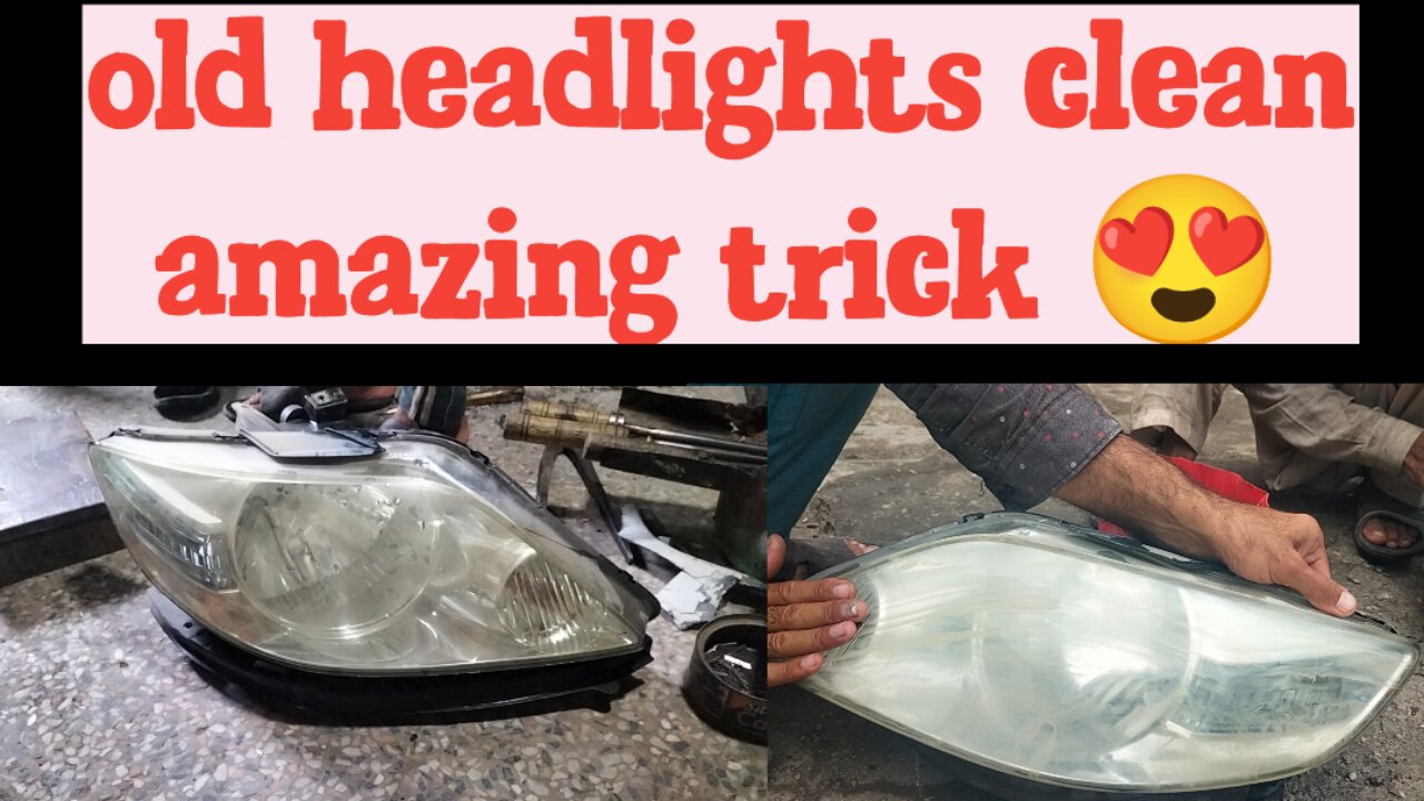 Honda city head lights clean