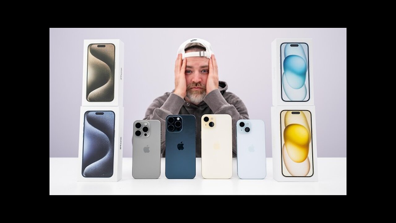 iPhone 15 Unboxing + Comparison (iPhone 15 vs iPhone 15 Plus vs iPhone 15 Pro vs iPhone 15 Pro Max)