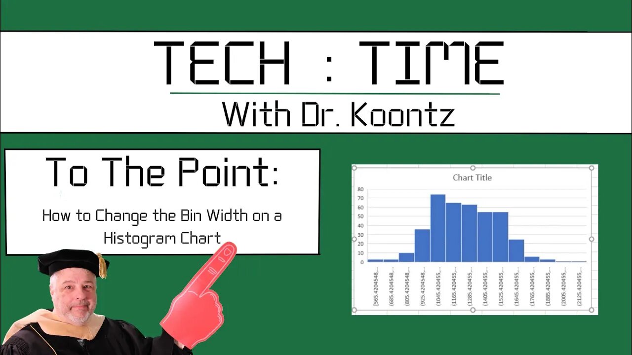 Microsoft Excel How to change the Bin Width in a Histogram Chart