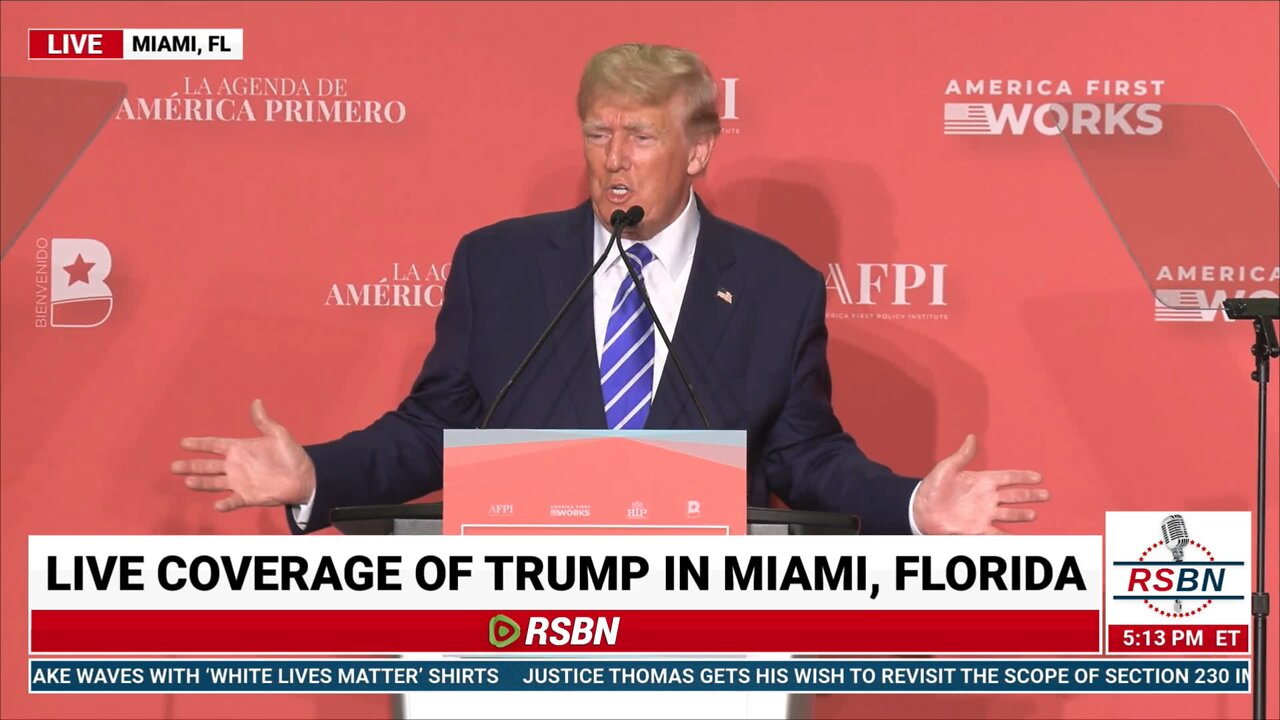 Replay: President Donald J. Trump Speech at Hispanic Leadership Conference in Miami, FL - 10/5/22