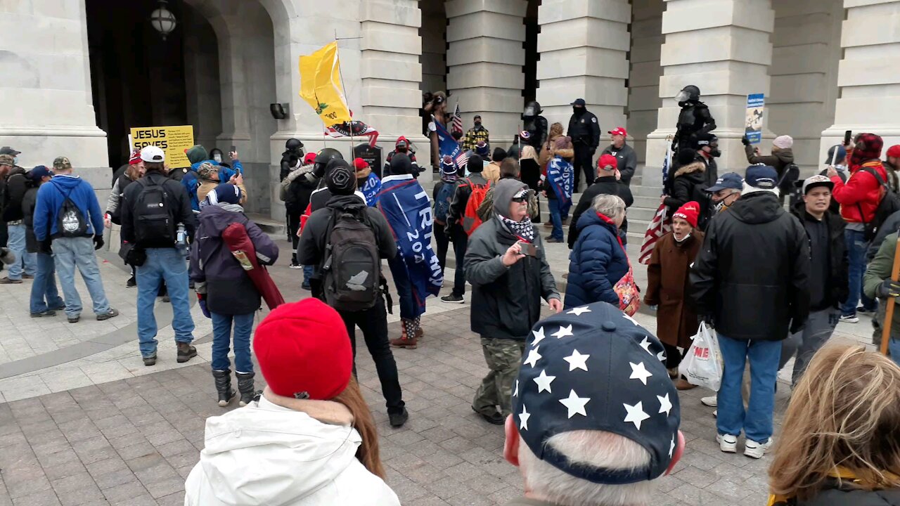 The "Q shaman" emerges from the Capitol