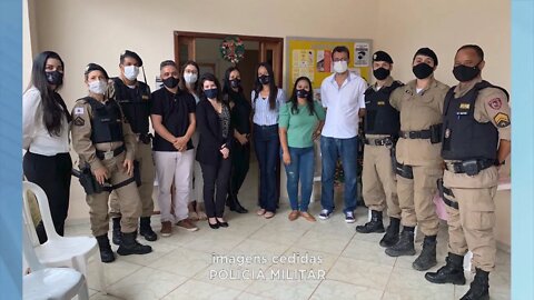 Polícia Militar participa de reunião sobre violência doméstica contra a mulher em Poté