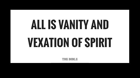 VEXATION OF SPIRIT