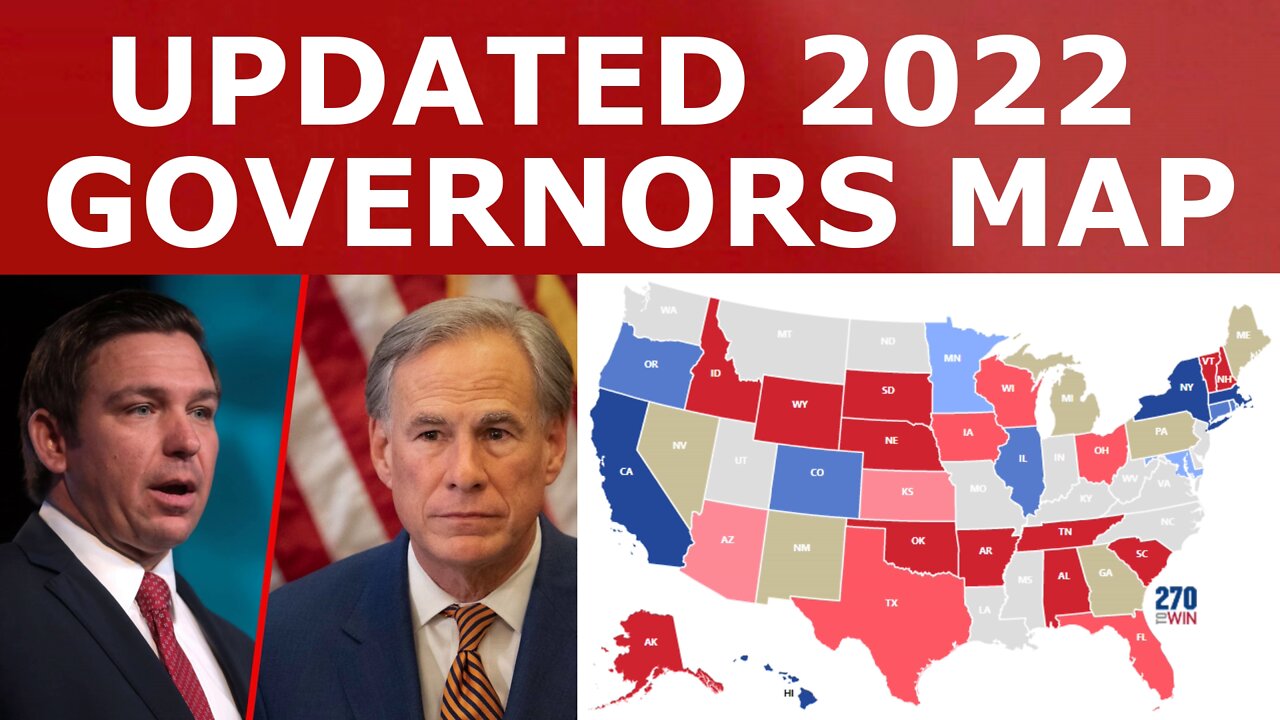 Updated 2022 Governors Map Prediction (Feb. 2022)