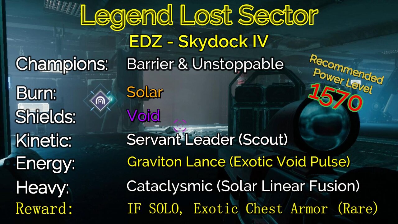 Destiny 2 Legend Lost Sector: EDZ - Skydock IV on my Hunter 10-13-22