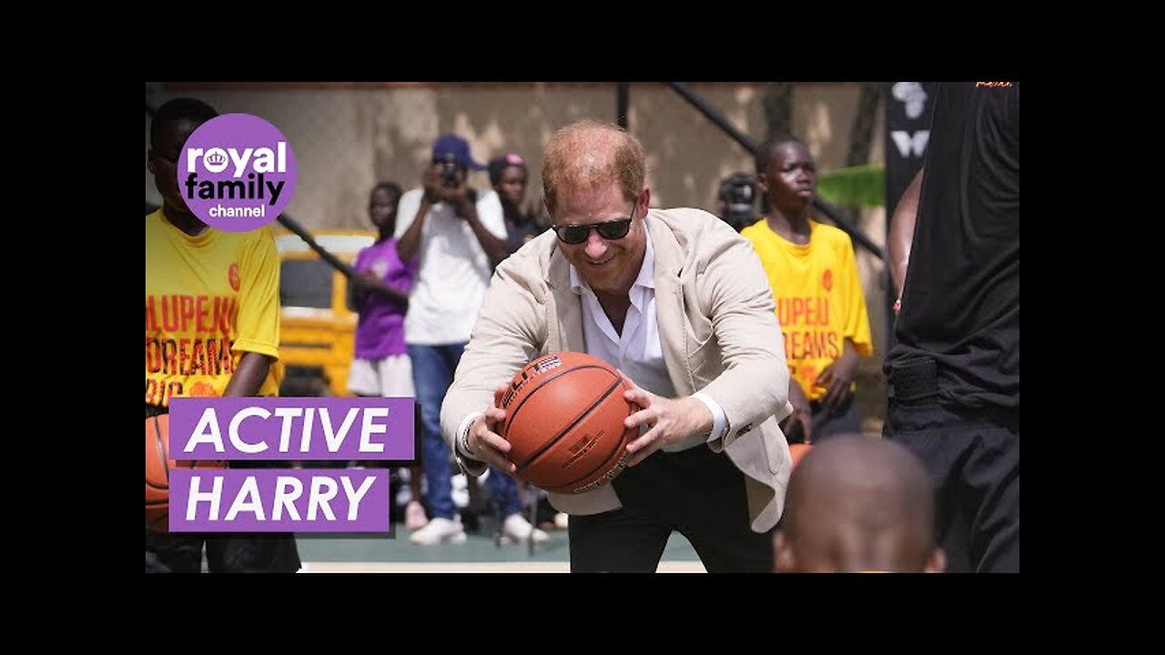 Prince Harry Shows off His Basketball Skills at Event in Abuja