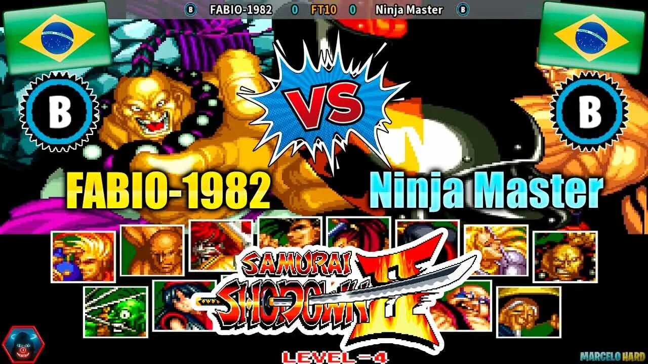 Samurai Shodown II (FABIO-1982 Vs. Ninja Master) [Brazil Vs. Brazil]