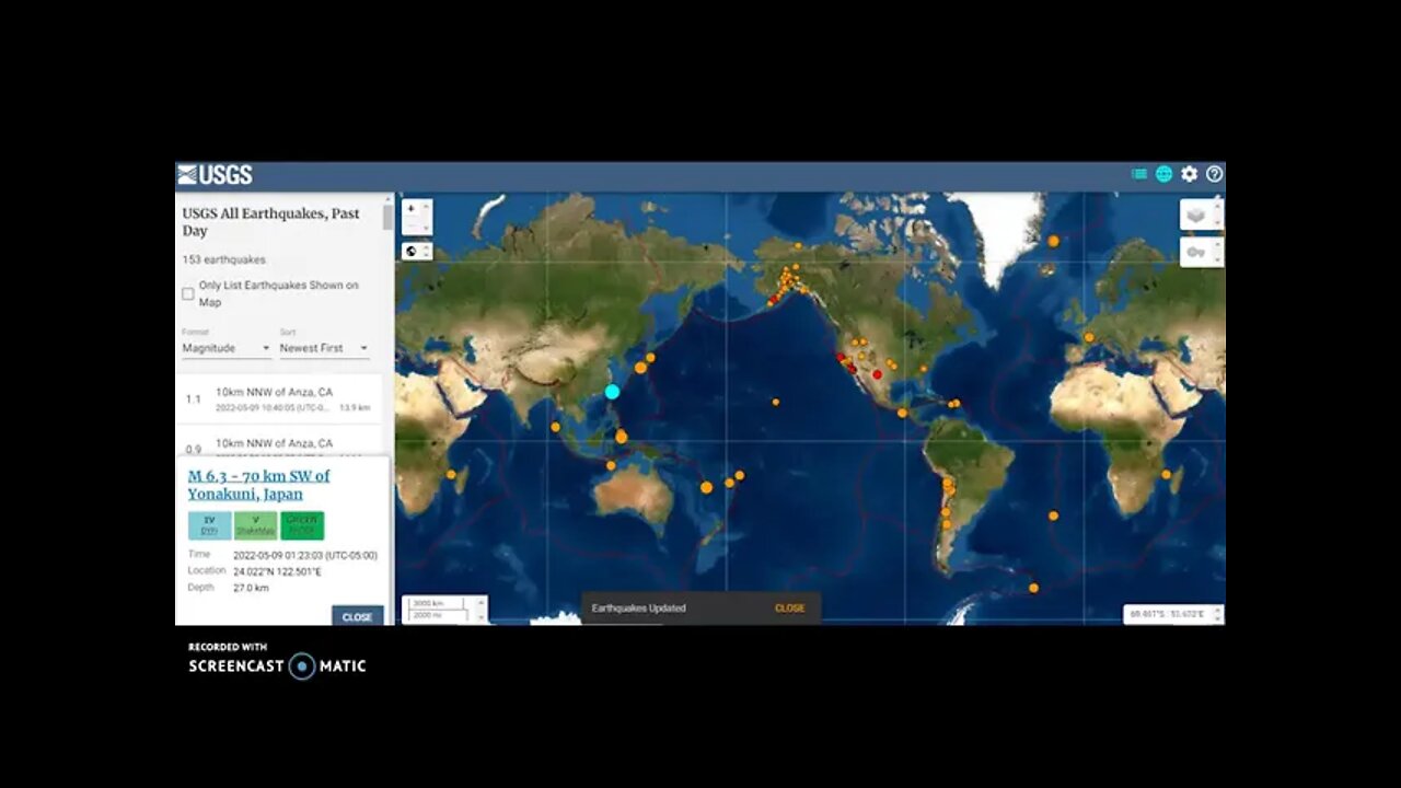 6.3 Magnitude Earthquake Hits Taiwan May 9th 2022! Solar Plasma Hitting Now!