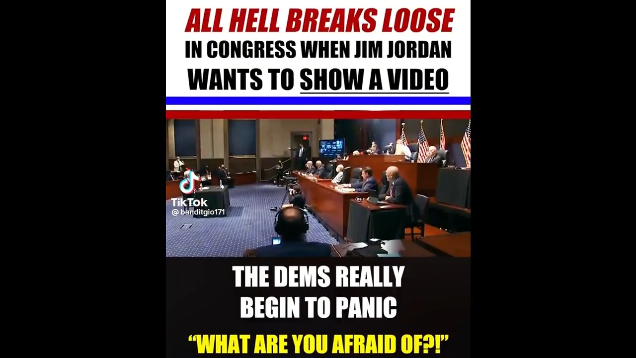 ALL HELL BREAKS LOOSE IN CONGRESS WHEN JIM JORDAN WANTS TO SHOW A VIDEO