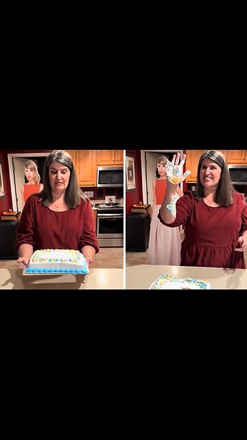 This family has a traditional birthday cake flip!