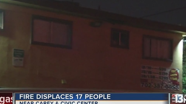 More than a dozen displaced after fire rips through apartment complex