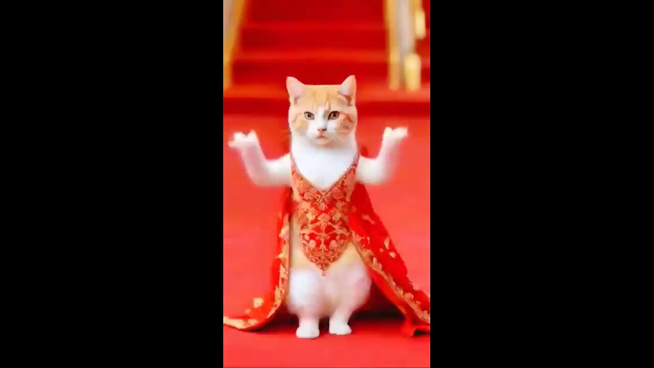 Cute cat ka dance dekho