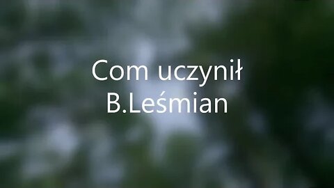 Com uczynił... - B.Leśmian