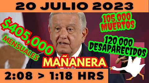💩🐣👶 AMLITO | Mañanera *Jueves 20 de Julio 2023* | El gansito veloz 2:08 a 1:18.