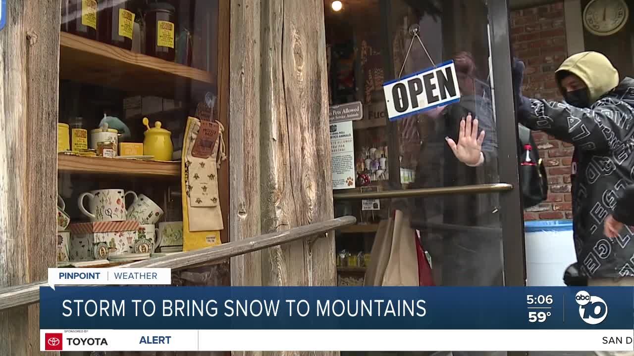 Storm to bring snow to mountains