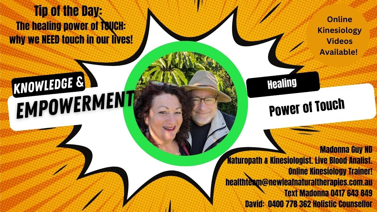 Tip of the Day - the power of healing touch, the pressure on Mum's, self-touch is powerful!