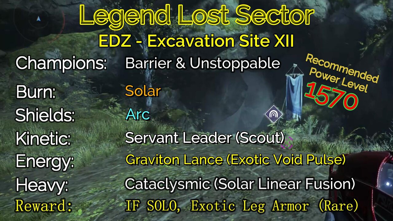 Destiny 2 Legend Lost Sector: EDZ - Excavation Site XII on my Warlock 10-27-22