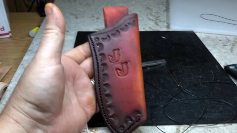 Airbrushed Two tone fade on knife sheath
