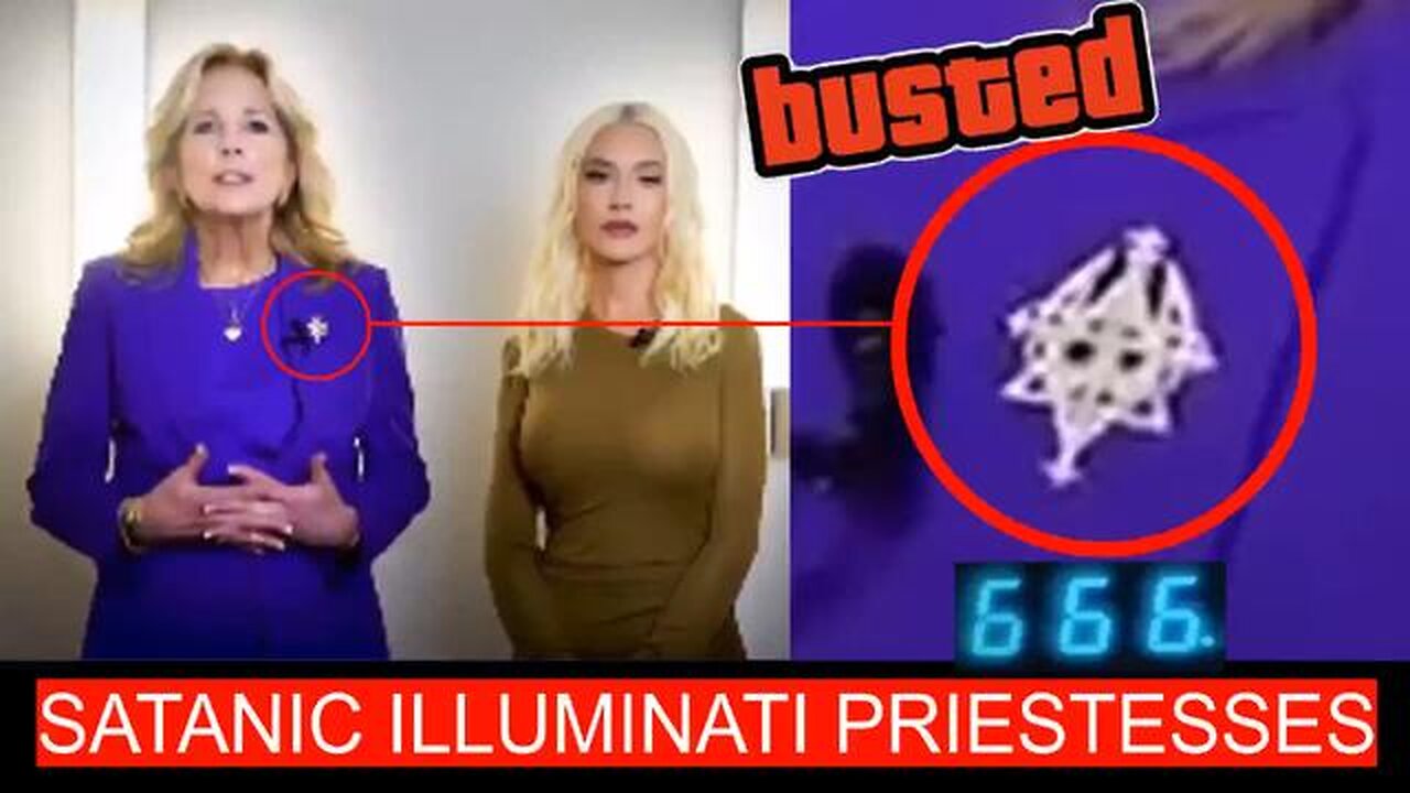 Jill Biden: BUSTED! Wearing a Satanic Upside Down Cross, Pyramid and DEMON HEAD! in her latest video