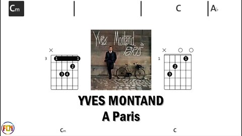 YVES MONTAND A Paris - (Chords & Lyrics like a Karaoke) HD