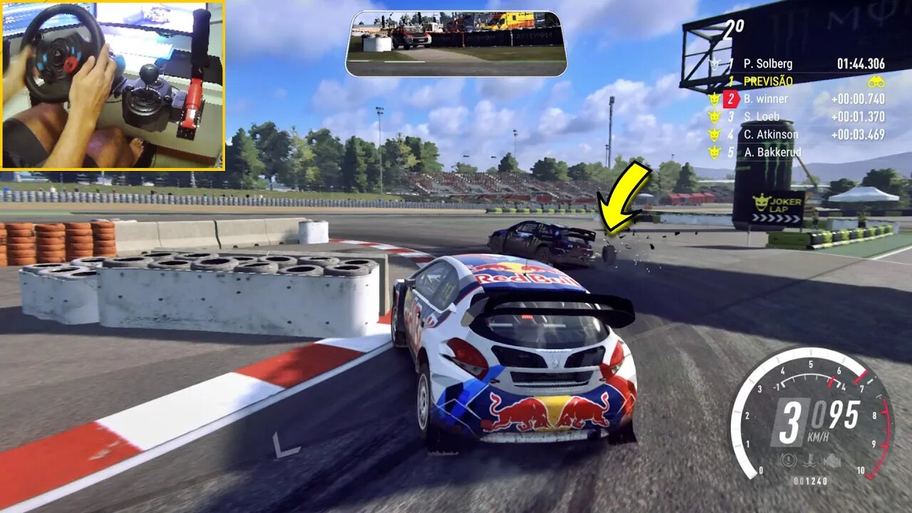 Dirt Rally 2.0 Gameplay - Caindo a Roda na ultima volta - Peugeot 208 WRX / Logitech G29