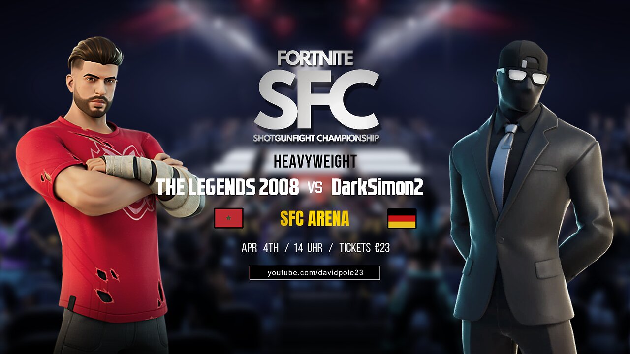 FORTNITE SFC season4 DEBUT HW FIGHT • THE LEGENDS 2008 vs DarkSimon2 #fortnitesfc #freevbucksnot