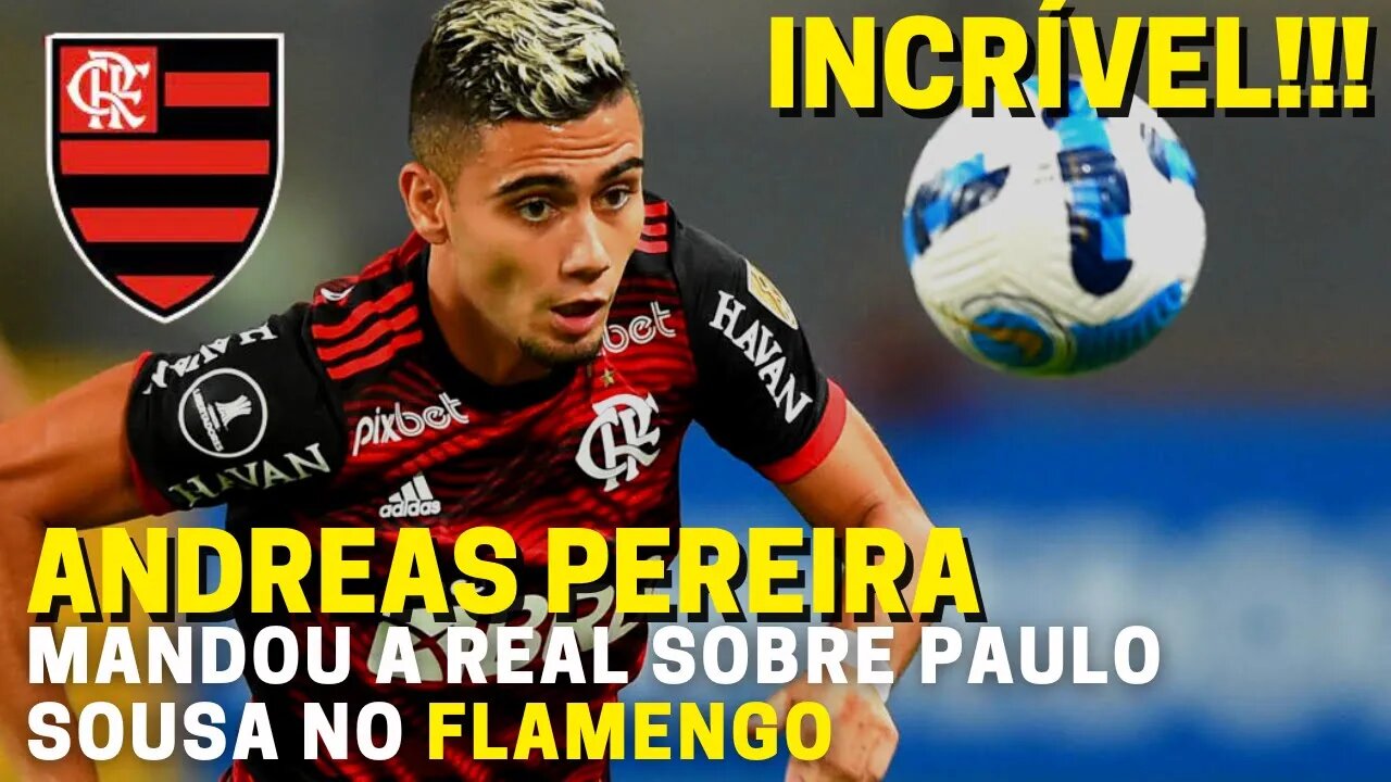 INCRÍVEL! ANDREAS PEREIRA MANDOU A REAL SOBRE PAULO SOUSA NO FLAMENGO