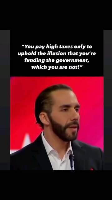 president of El Salvador telling you US taxes don't go to govt