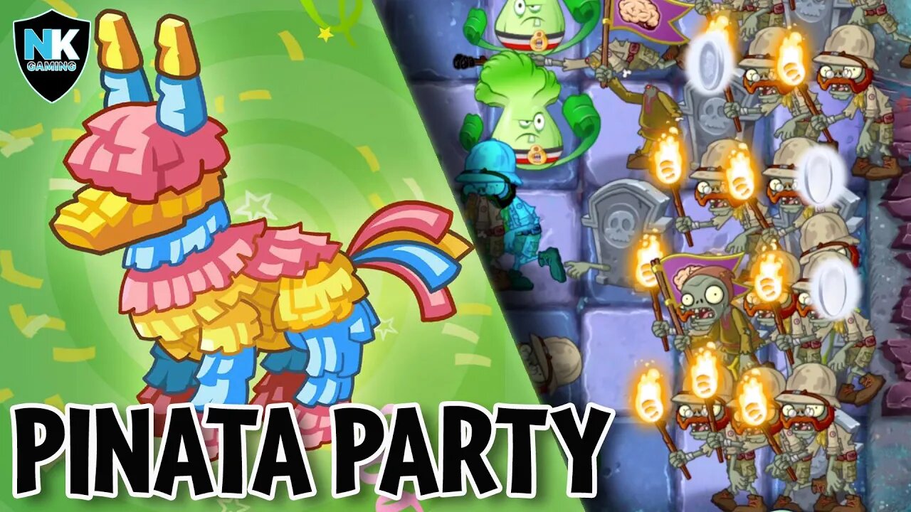 PvZ 2 - Pinata Party - May 25, 2022 - Level 1 Plants vs. Max Level