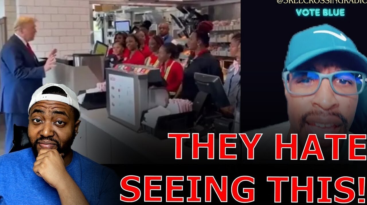 Liberal OUTRAGED Over Black People CHEERING For Trump During Atlanta Chick Fil A Stop