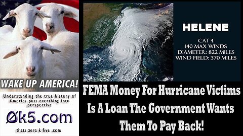 FEMA Money For Hurricane Victims Is A Loan The Government Wants Them To Pay Back!