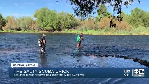 "Salty Scuba Chick" saves the day for hundreds of Salt River visitors