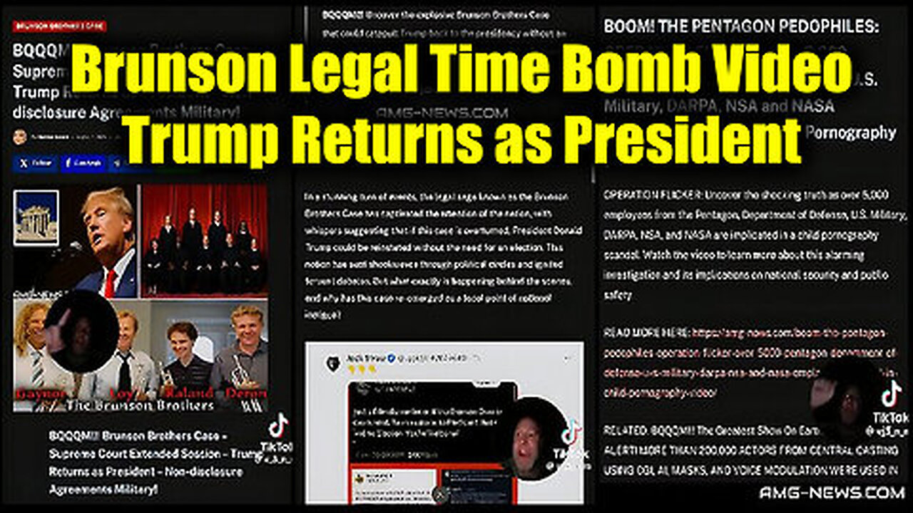 Brunson Legal Time Bomb Video Update - Trump Returns as President