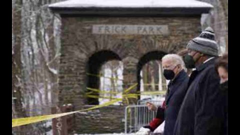 Biden Visits Collapsed Bridge, Touts Infrastructure Law