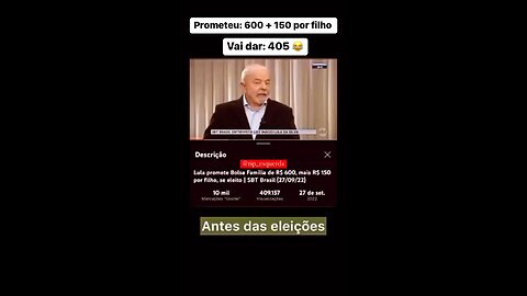 Lula e os auxílios.