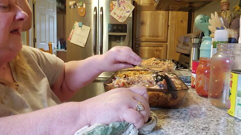 What's for dinner beef noodle casserole and side salad