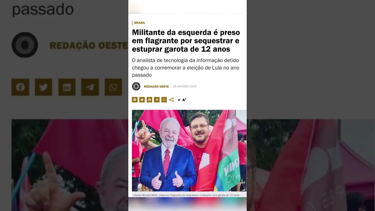 Militante de esquerda preso por rapto de menina