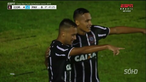 Os Gols do Jogo Corinthians 6 x 0 Paysandu Copa São Paulo 09 01 2016