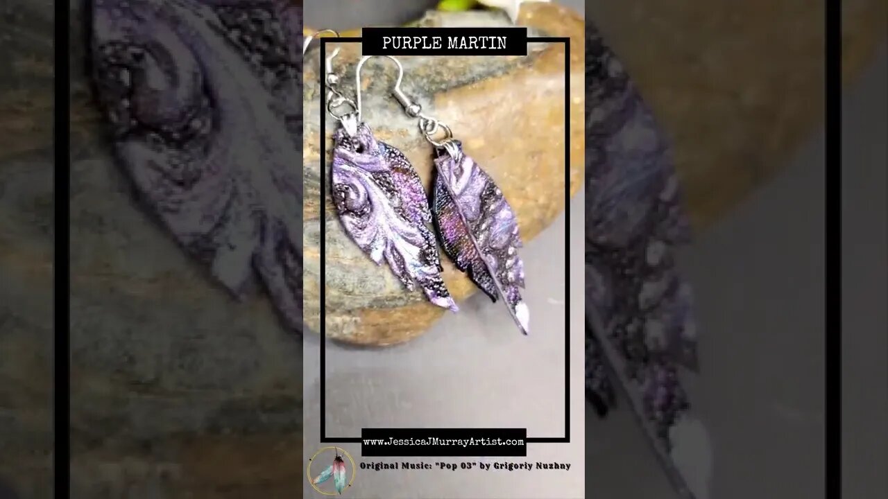 Purple Martin, 3 inch, Feather Inspired earrings