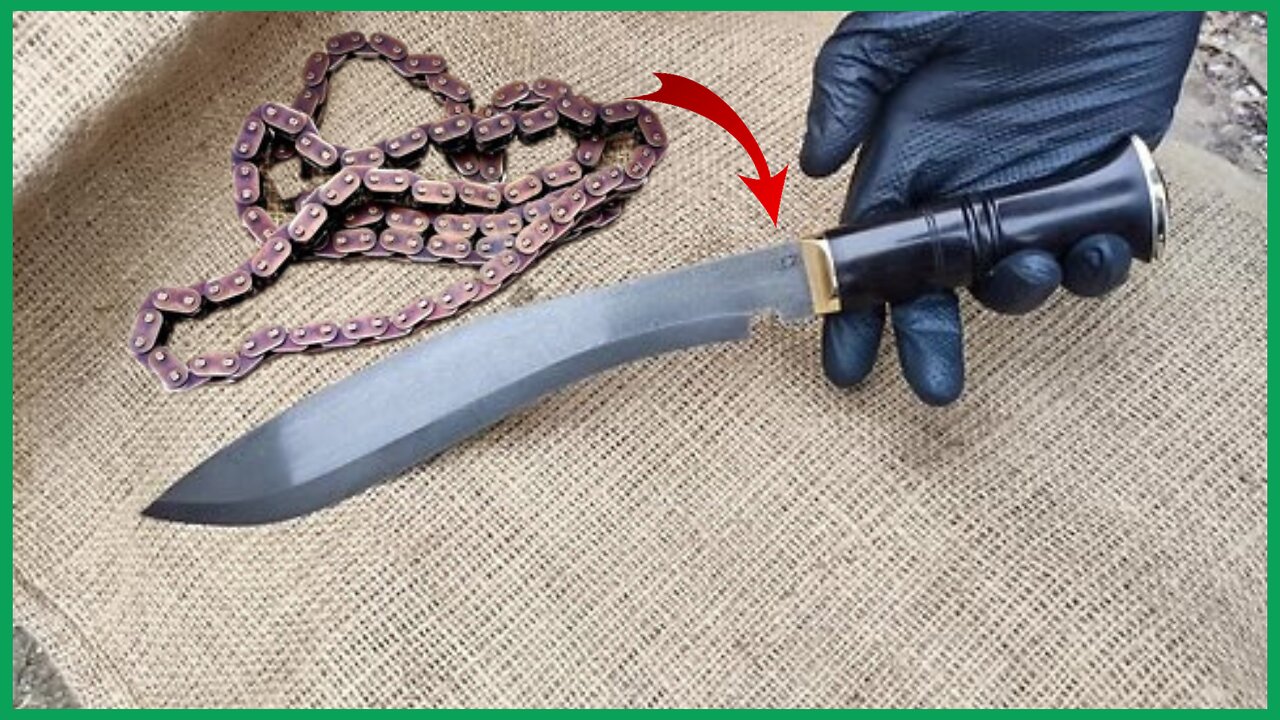 Making wootz steel out of a car chain. Making a Nepalese KUKRI Knife