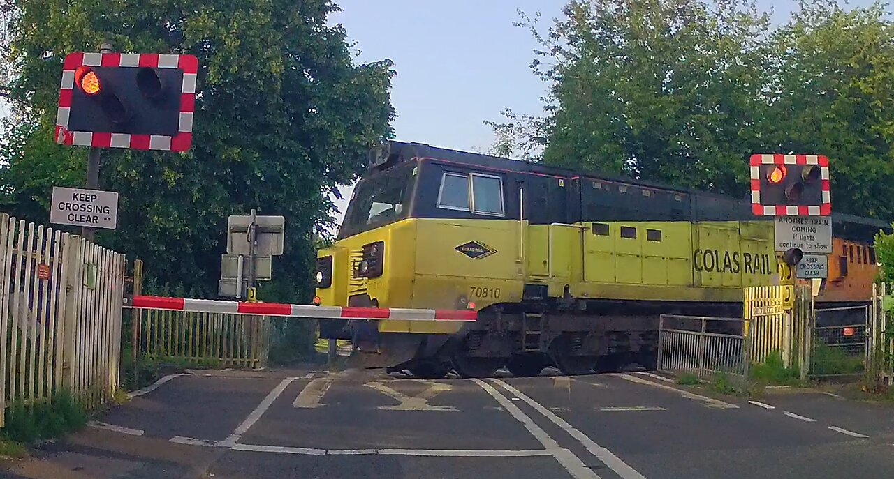 Loco 70810 at speed